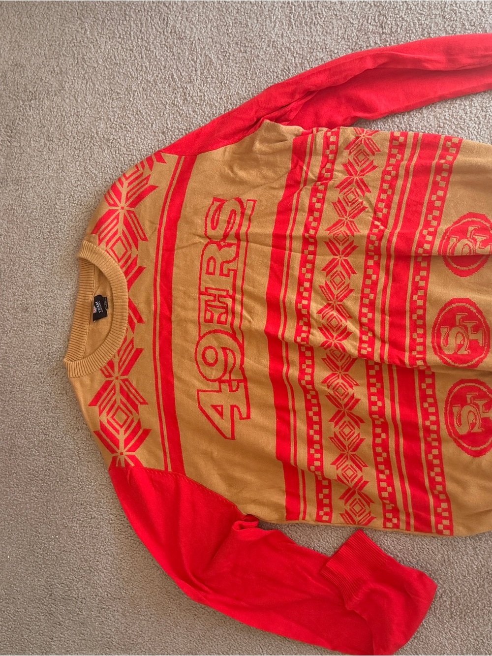 Team Apparel Red & Gold Knit Crewneck Sweater